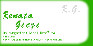 renata giczi business card